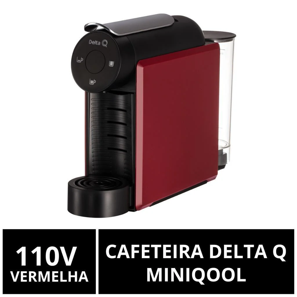 Cafeteira Cápsulas Delta Q, MiniQool, Vermelha,