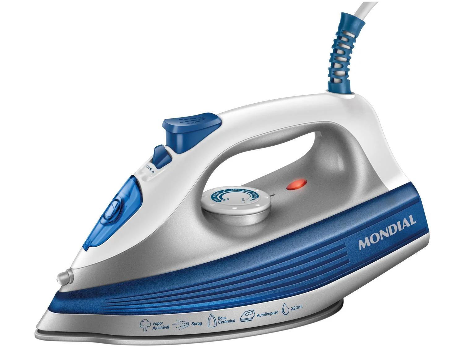 Ferro A Vapor Mondial 1200W Fvn01bl Azul