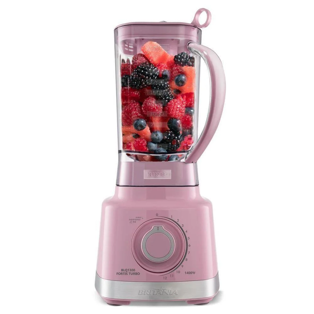 Liquidificador Britânia BLQ1300RS 1400W 3L 12 Velocidades Rosa