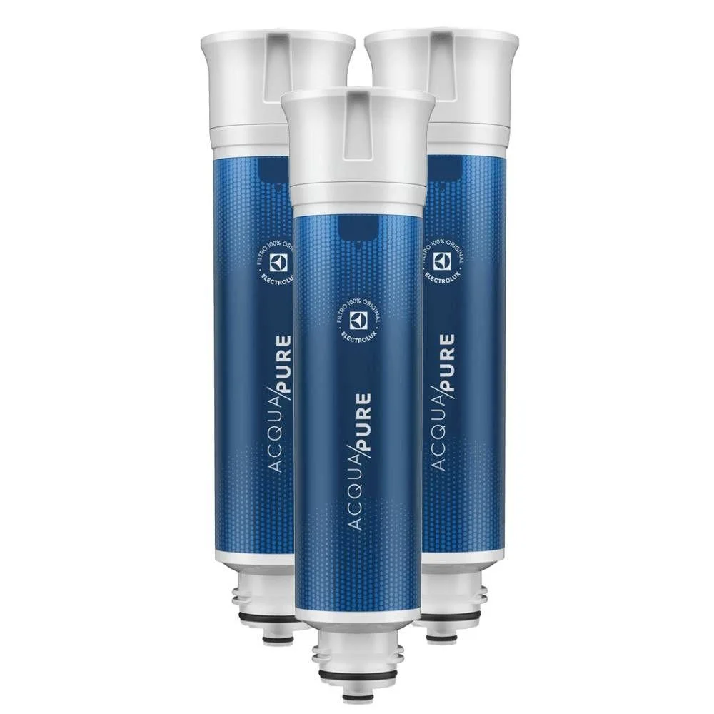 Kit 3 Filtros/Refis Original de Água Acqua Pure para Purificador Electrolux PC01B, PC01X, PE15B, PE15X e PE15P