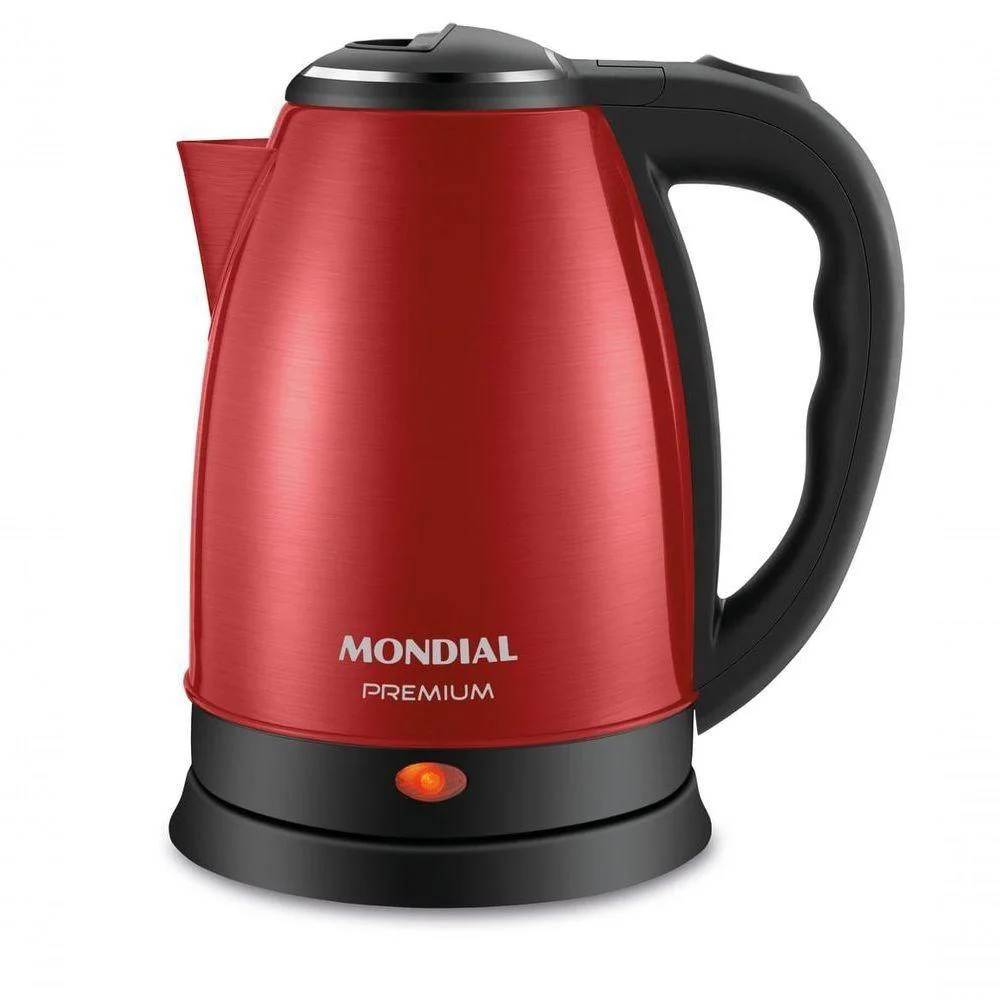 Chaleira Elétrica Mondial Inox Ce-06-R Vermelho/Inox