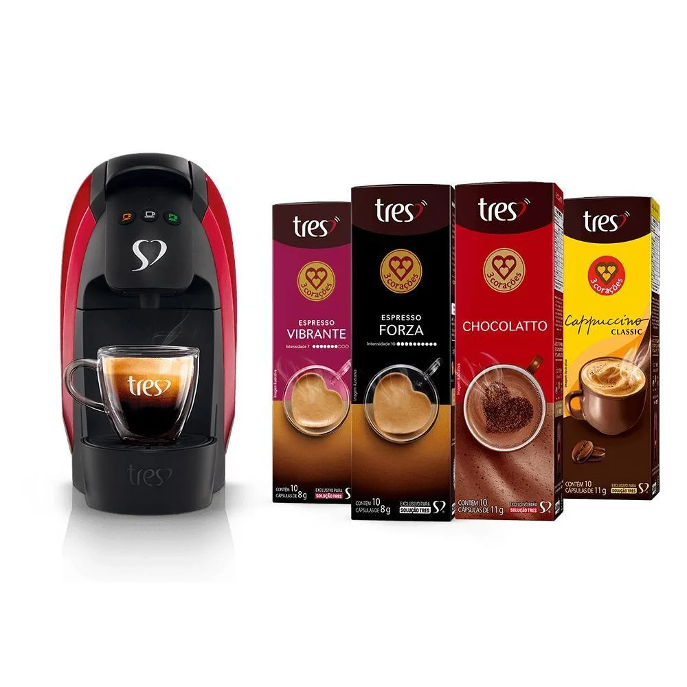 Kit Máquina Luna Vermelha + 40 Cápsulas