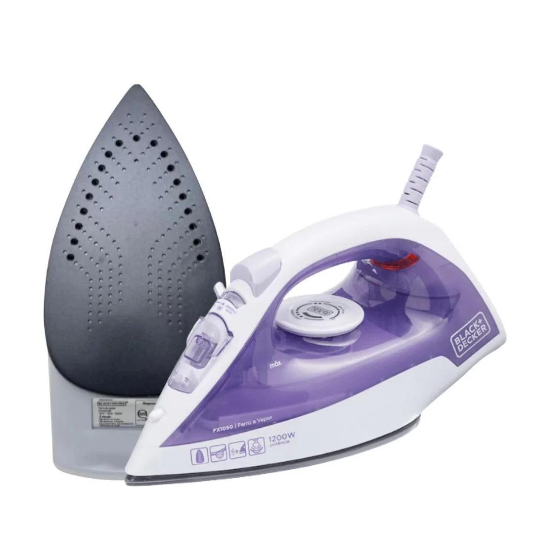 Ferro de Passar Roupa Vapor Spray Antiaderrente Autolimpeza Black Decker