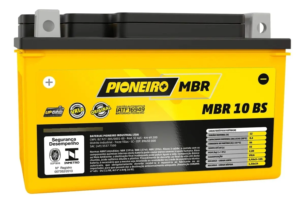 Selada Bateria Honda Cbr 1000 Rr Fireblade 10bs 8,6ah