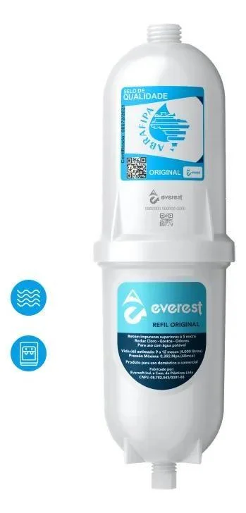 Refil Filtro Soft Everest Vela Purificador Soft Star, Soft Slim, Soft Fit, Soft Flat, Soft Baby e Soft Plus