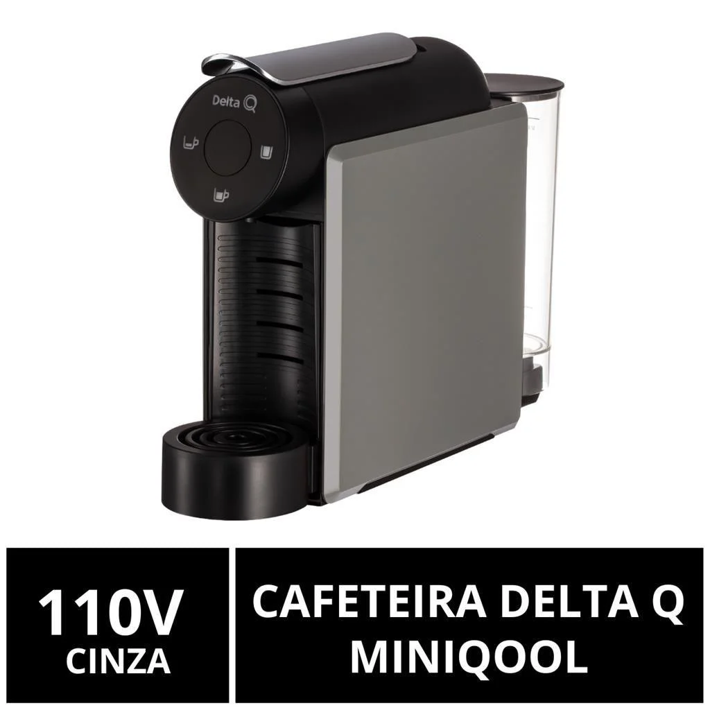 Cafeteira Cápsulas Delta Q, MiniQool, Cinza,