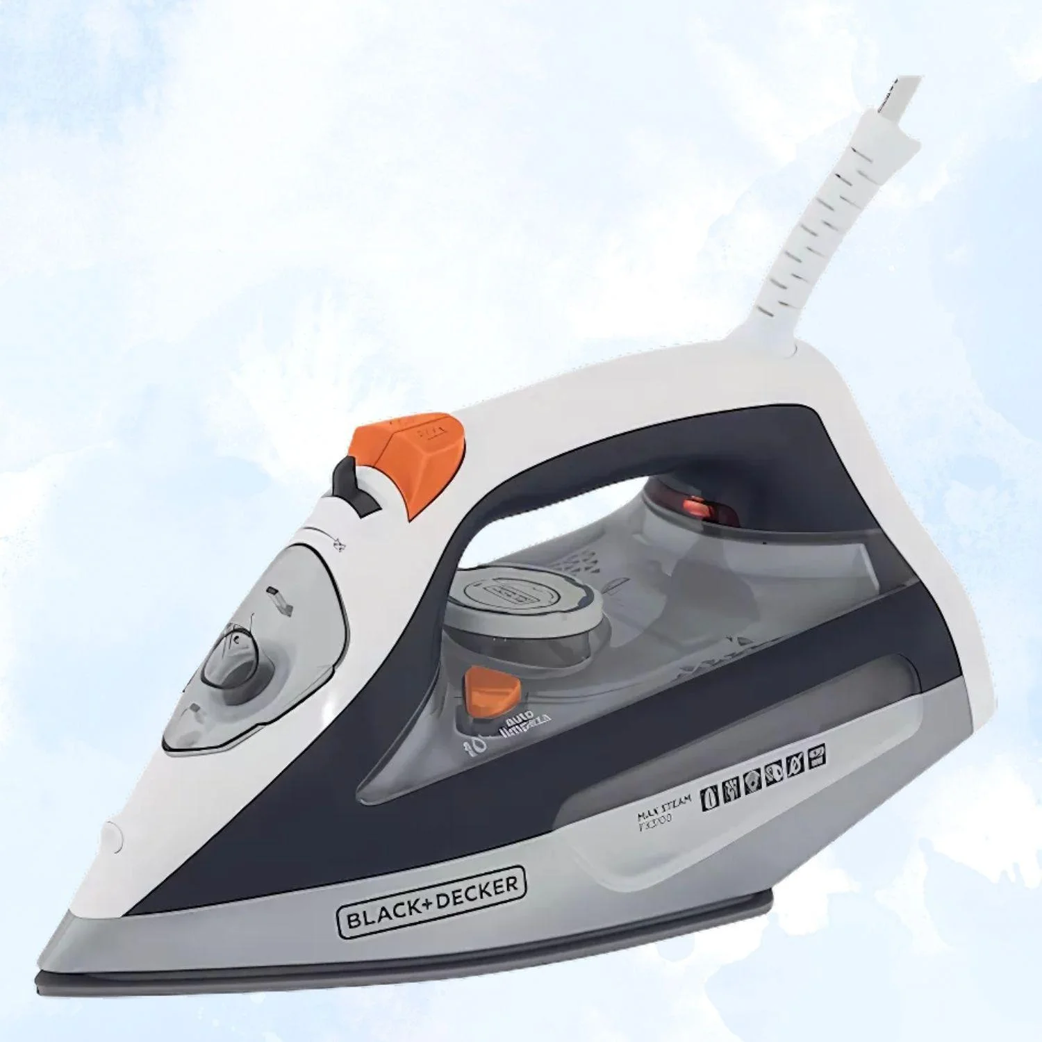 Ferro de Passar Roupa a Vapor Esquenta Rápido Passadeira Spray Black Decker FX3100
