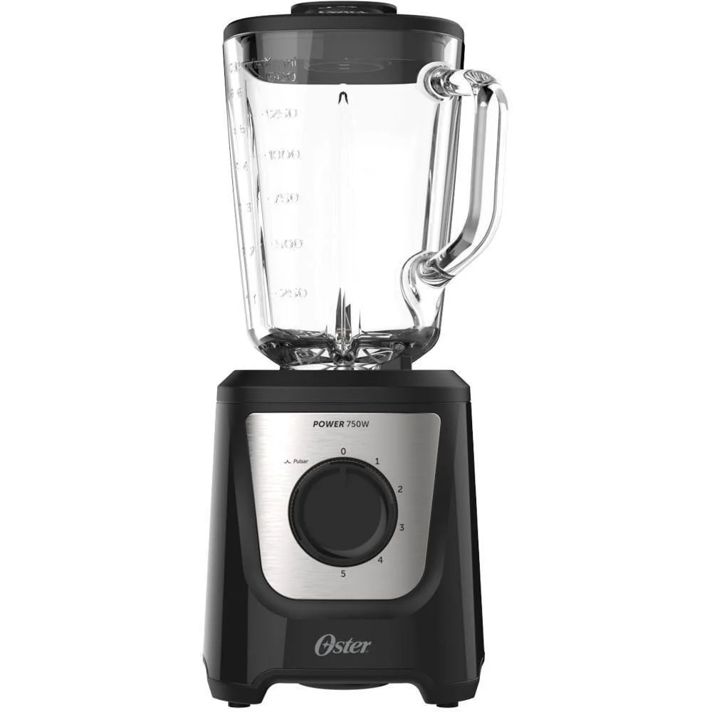 Liquidificador Oster Power Black Inox OLIQ510-127 750W 1,5L 5 Velocidades Preto