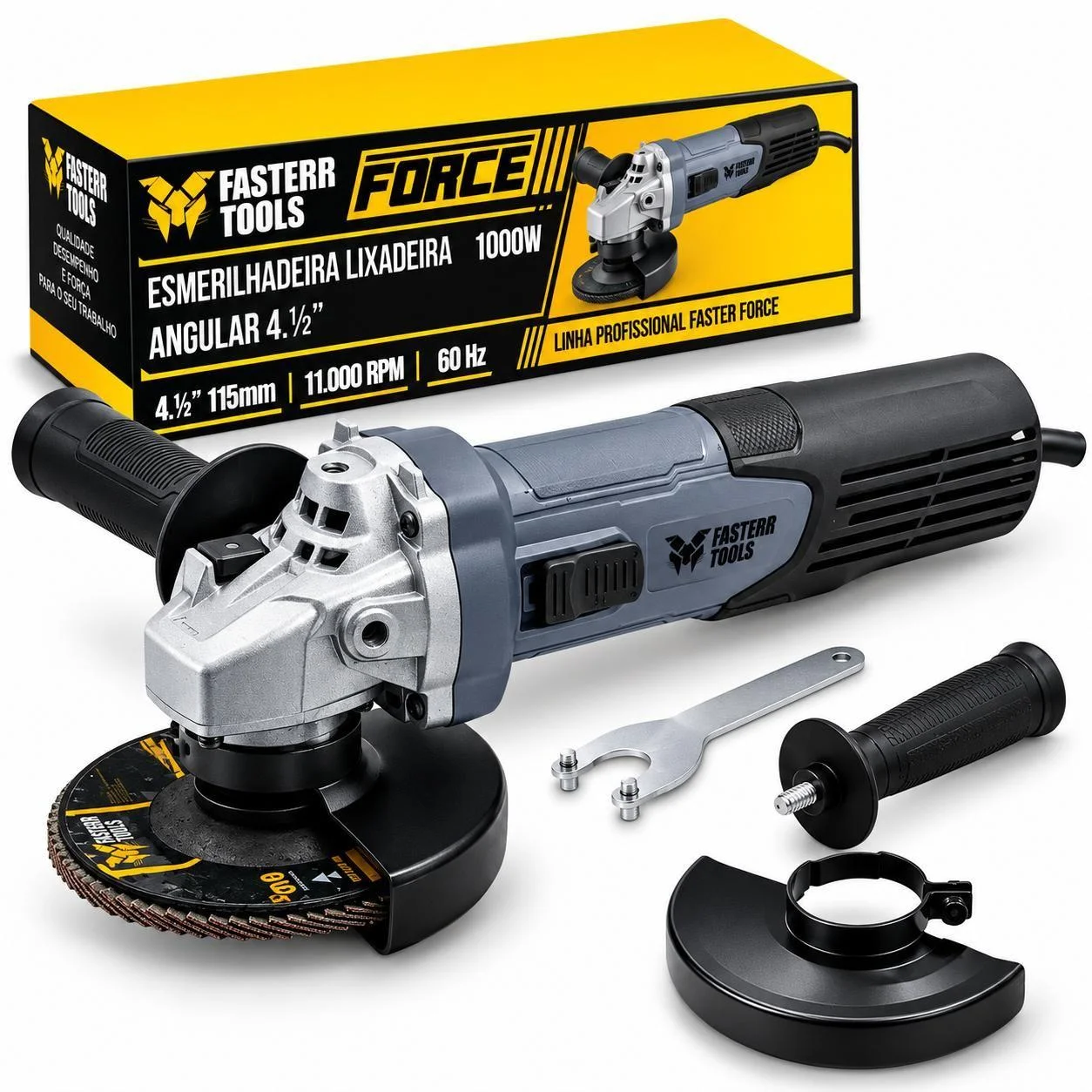 Esmerilhadeira Lixadeira Angular Profissional 1000W 11000 Rpm
