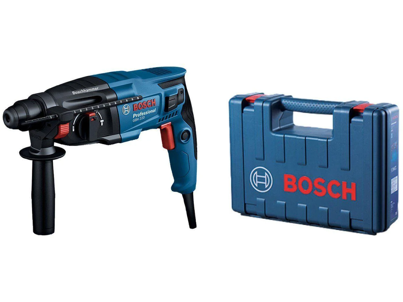 Martelete Perfurador Rompedor SDS-PLUS 720W 2.3KG com Maleta GBH 220 BOSCH