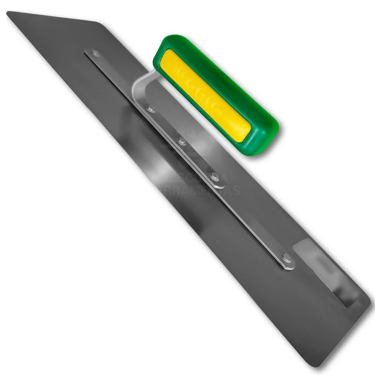 Desempenadeira Flexível 40cm Galo 309 01 Aço Inox Cantos Arredondados Cabo Aberto Texturas Reboco
