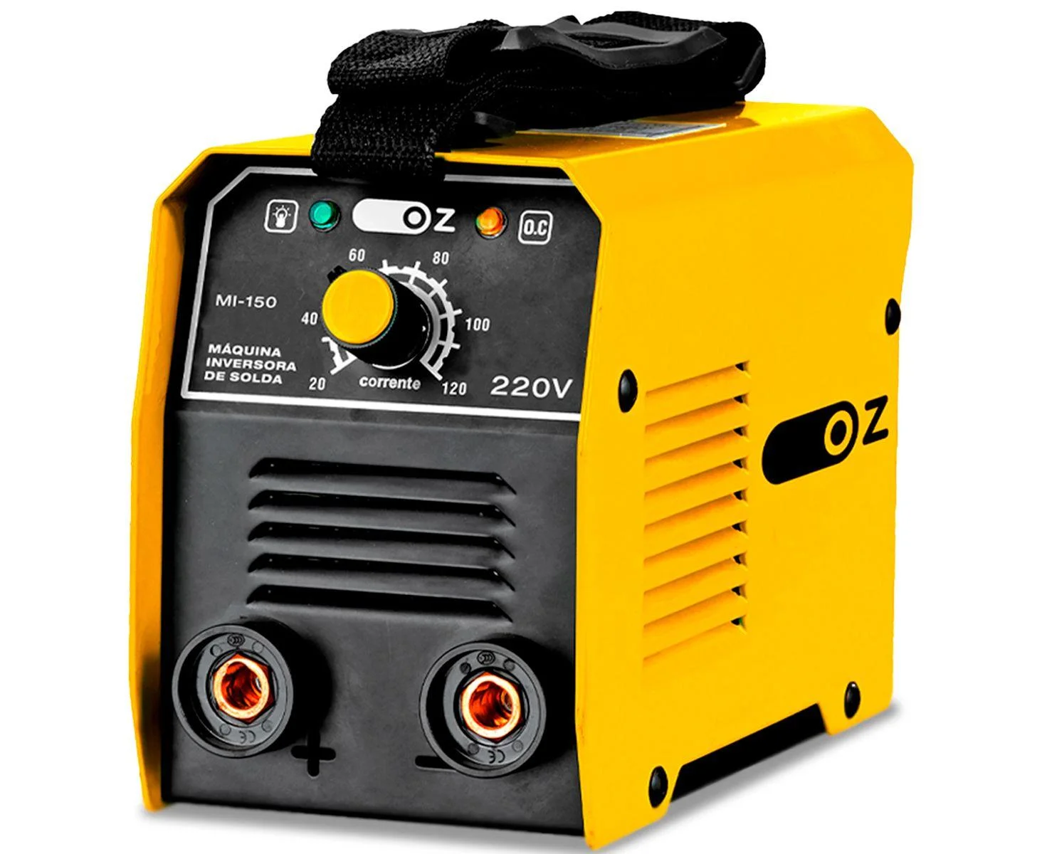 Máquina Inversora De Solda 120a 4800W Mma Eletrodo Portátil Preto e Amarelo