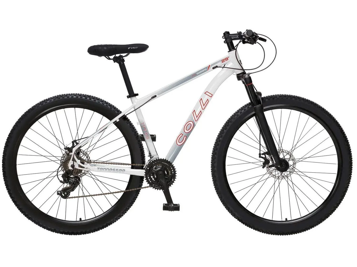 Bicicleta Aro 29 Colli Tenessee Freio a Disco de Alumínio 21 Marchas Câmbio Shimano