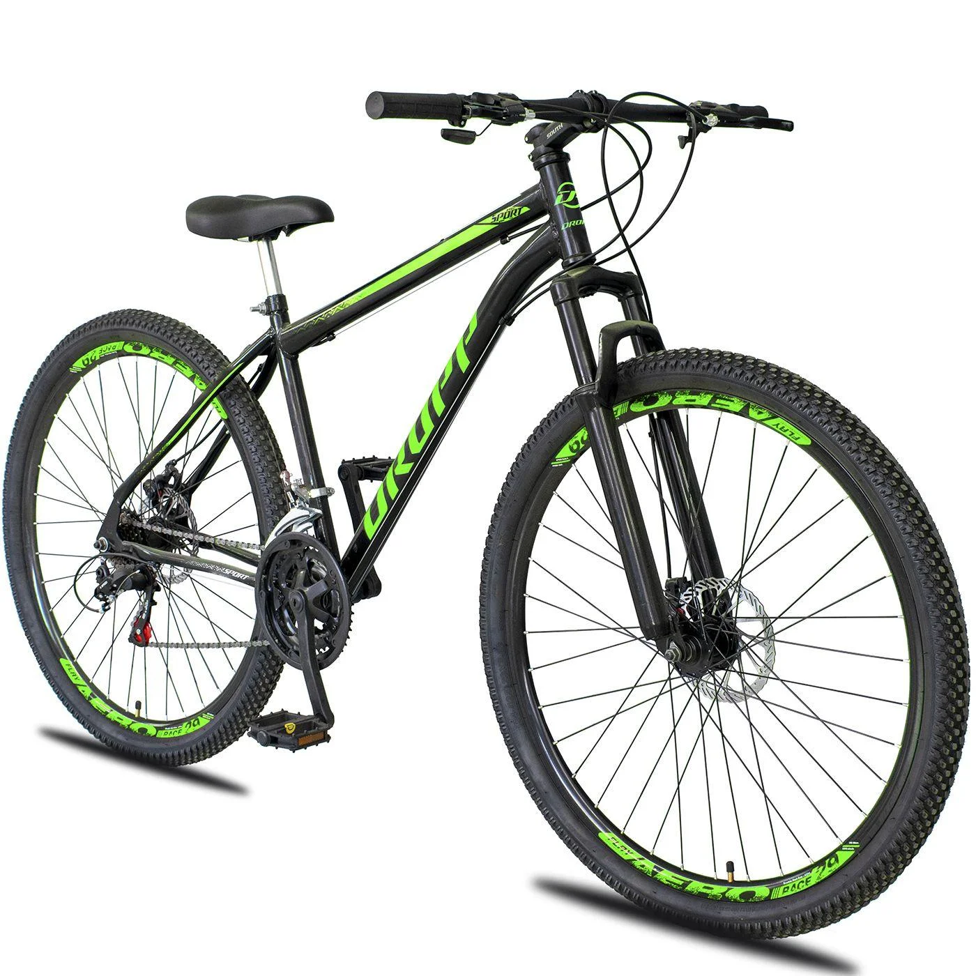 Bicicleta Aro 29 Dropp Sport Aço Carbono 21 Marchas Vel Freio a Disco e Suspensão