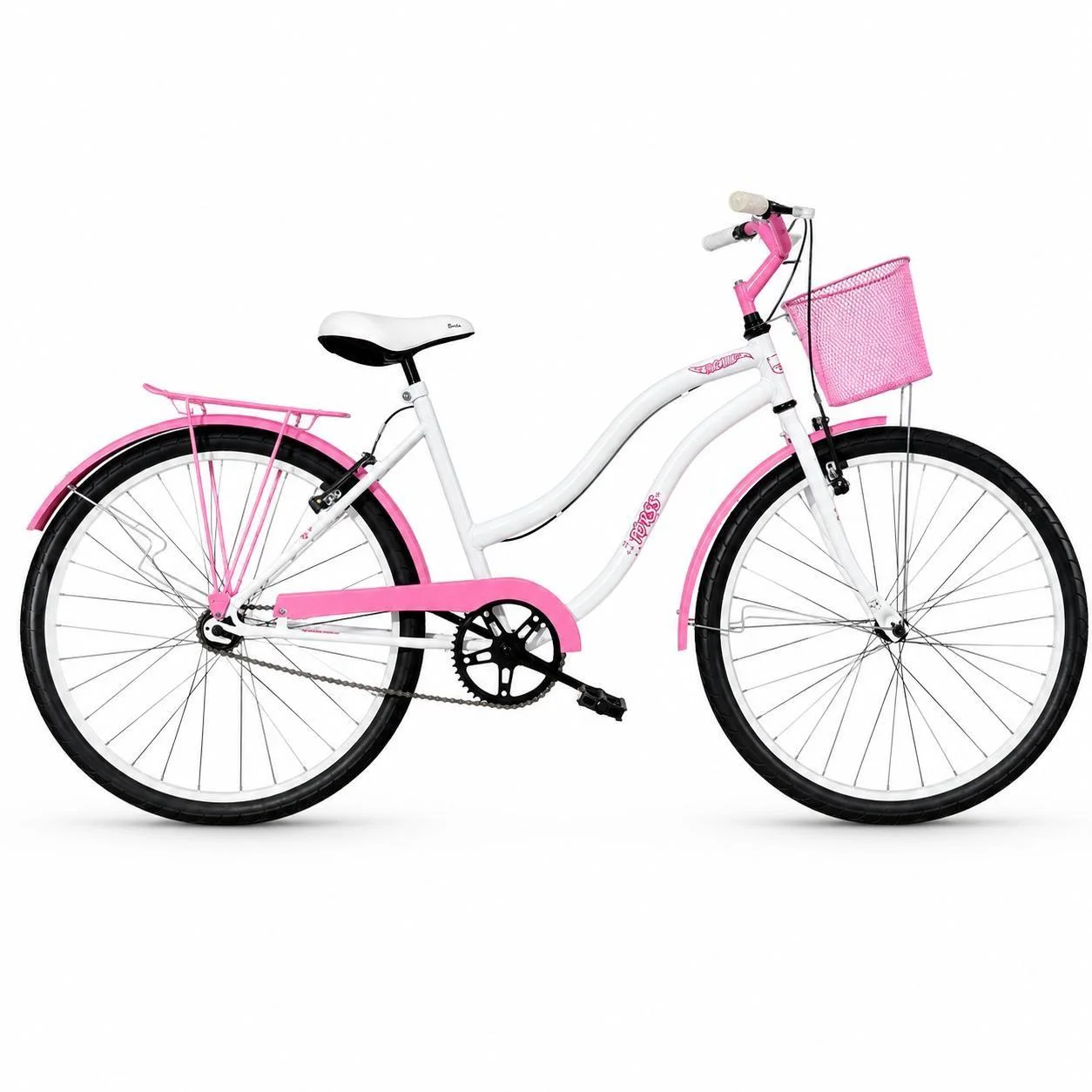 Bicicleta Feminina Aro 26 Passeio Forss Hello Com Cestinha