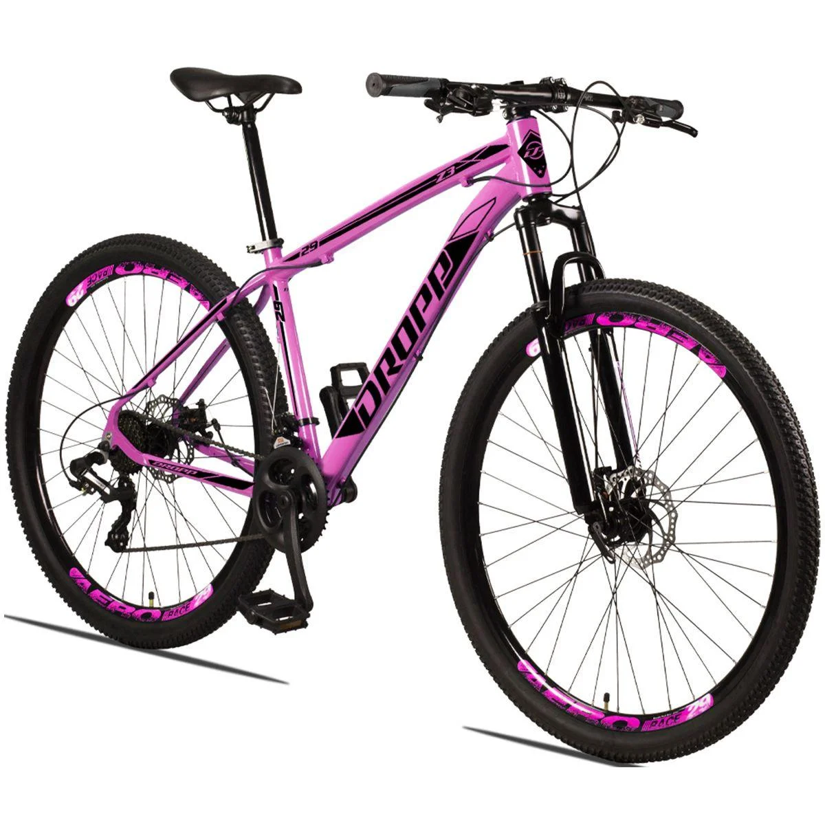 Bicicleta Dropp X Aro 29 Câmbios Shimano 21 Marchas Freio a Disco Mecânico com Suspensão