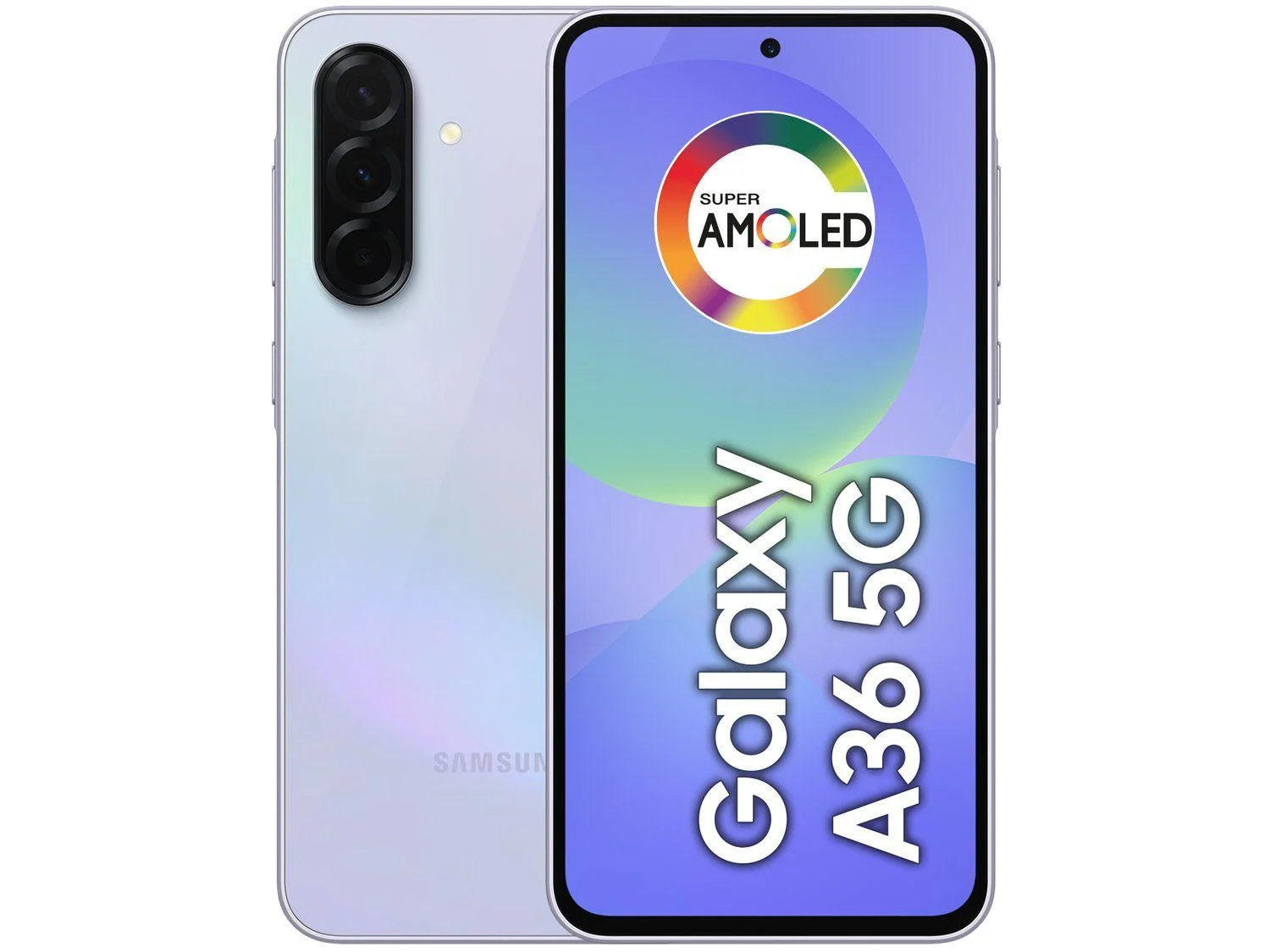 Smartphone Samsung Galaxy A36 5G Violeta 128GB 6GB RAM Tela Super AMOLED 6.7 Câmera Tripla até 50MP