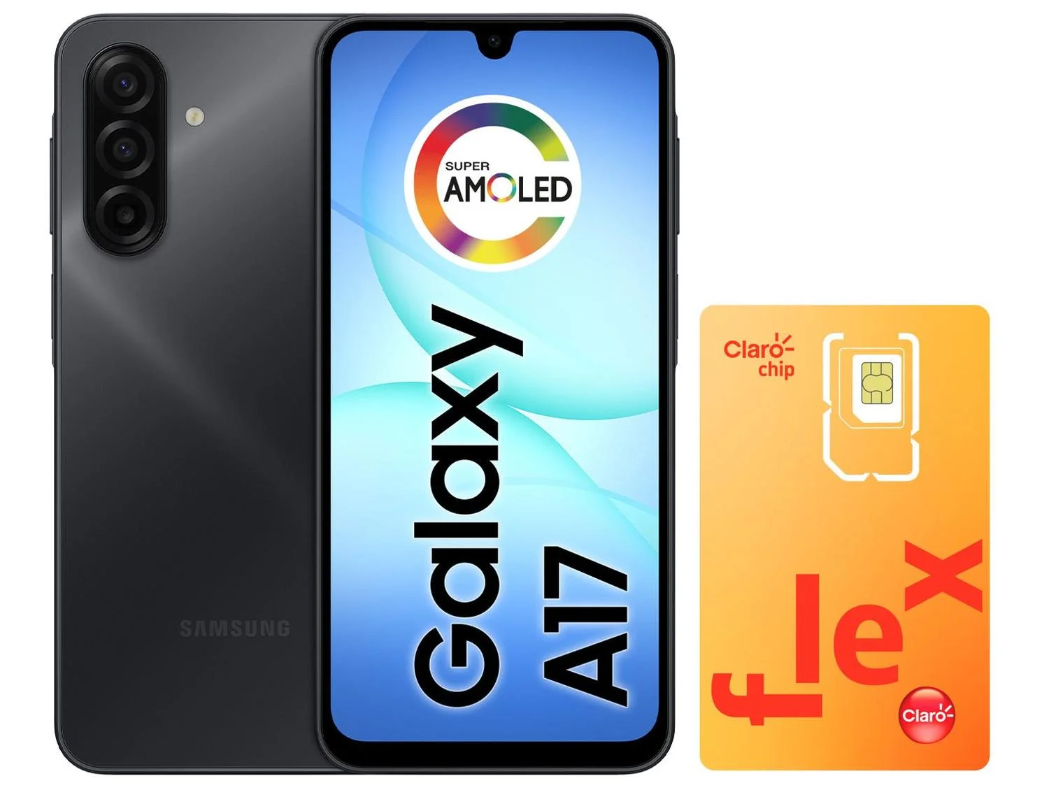 Smartphone Samsung Galaxy A17 256GB Preto + Chip