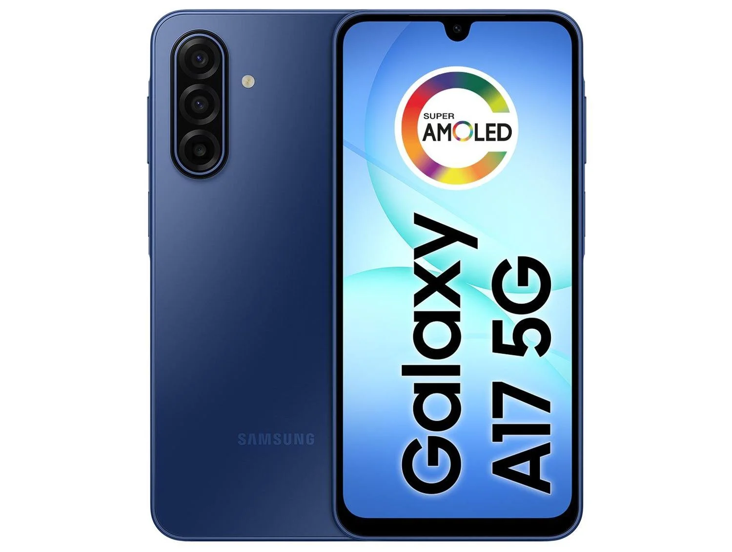 Smartphone Samsung Galaxy A17 5G 256GB 8GB RAM Azul Tela 6,7 pol. Câmera Tripla 50MP