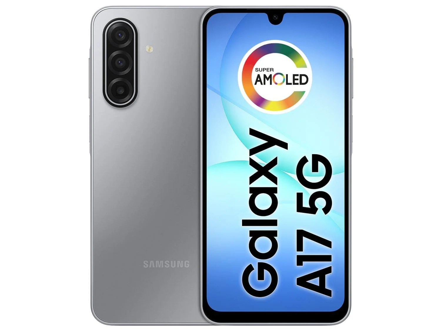 Smartphone Samsung Galaxy A17 5G 256GB 8GB RAM Cinza Tela 6,7 pol. Câmera Tripla 50MP