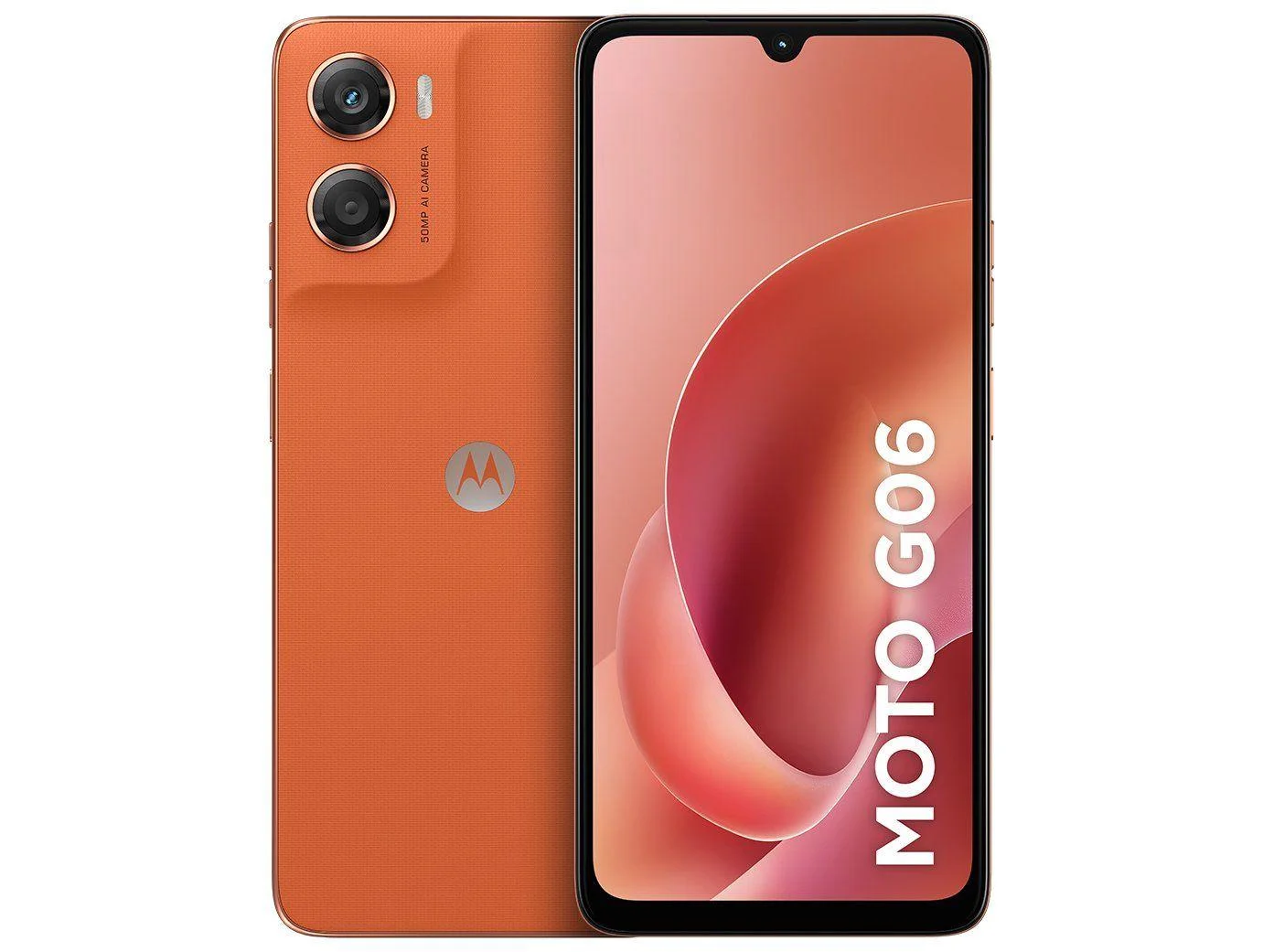 Smartphone Motorola Moto G06 128GB 12GB 4GB RAM+8GB RAM Boost Câmera 50MP - Laranja