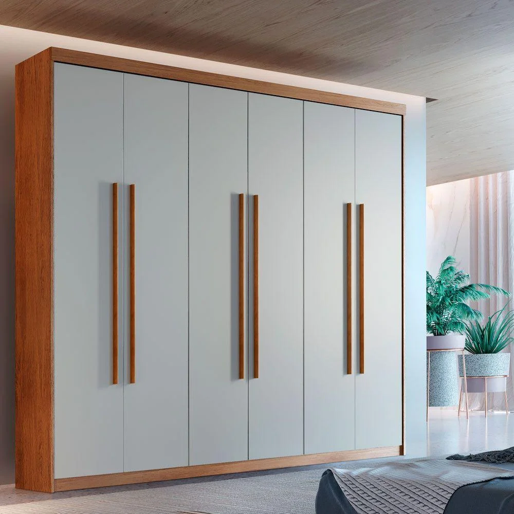 Guarda Roupa Casal Heros 6 Portas e 2 Gavetas MDF Moderna