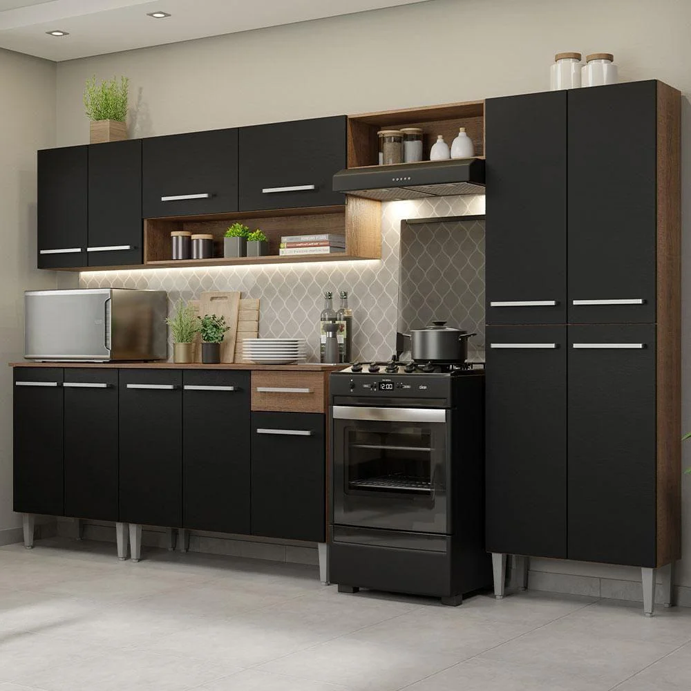 Armário de Cozinha Completa 293cm Emilly Madesa 01