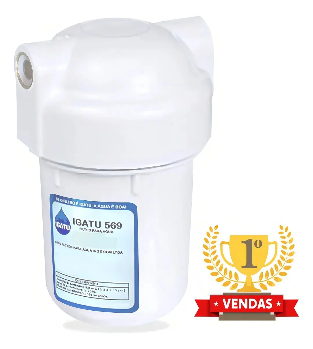 Filtro de Água Externo Igatu 569 Branco, Alto Fluxo, 3 Etapas
