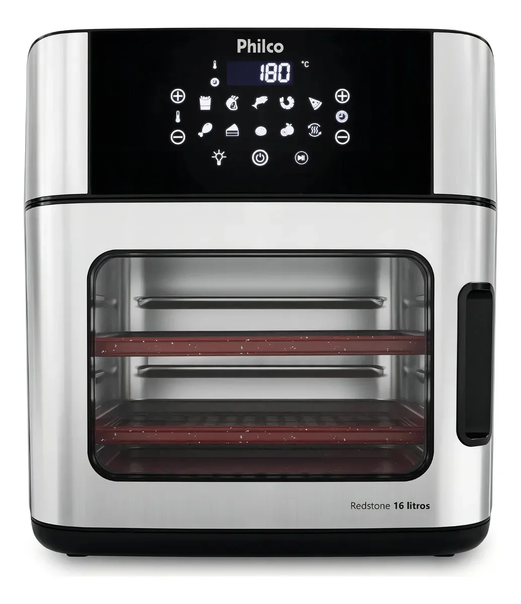 Fritadeira Air Fryer Philco PAF16A 4 Em 1 Painel Digital 16l Preto