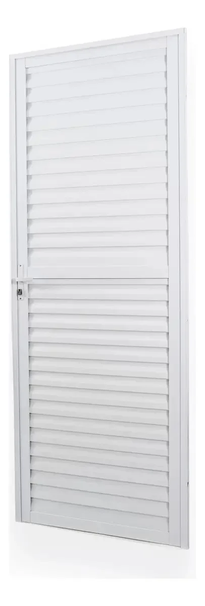 Porta de Alumínio Laminada 210x60cm Soft Plus Mgm Abertura Direita Branco