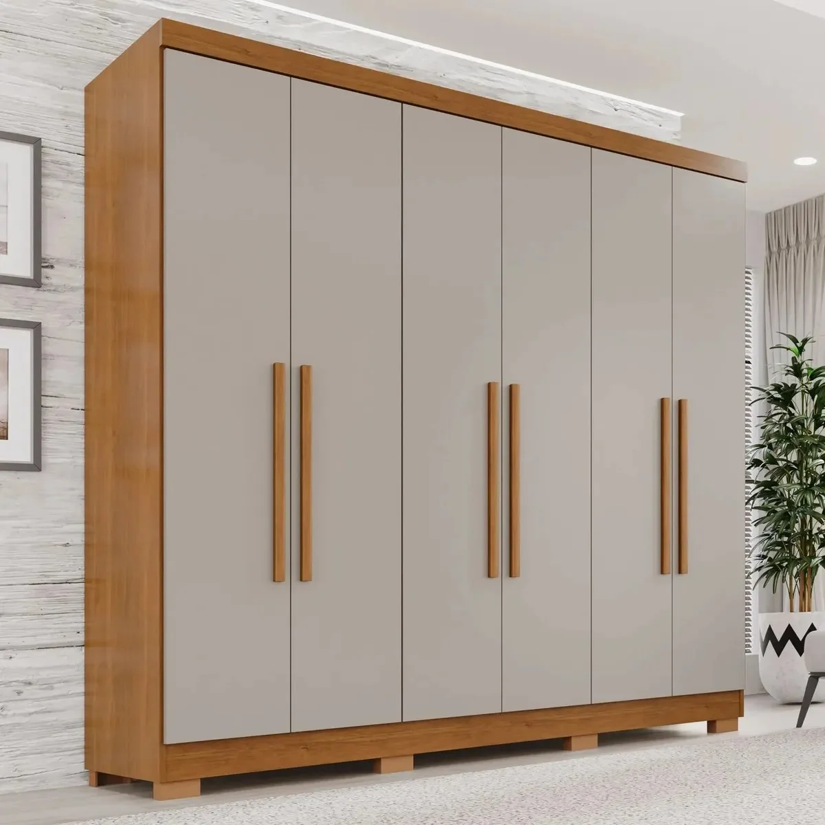 Guarda-roupa Casal 6 Portas 2 Gavetas França
