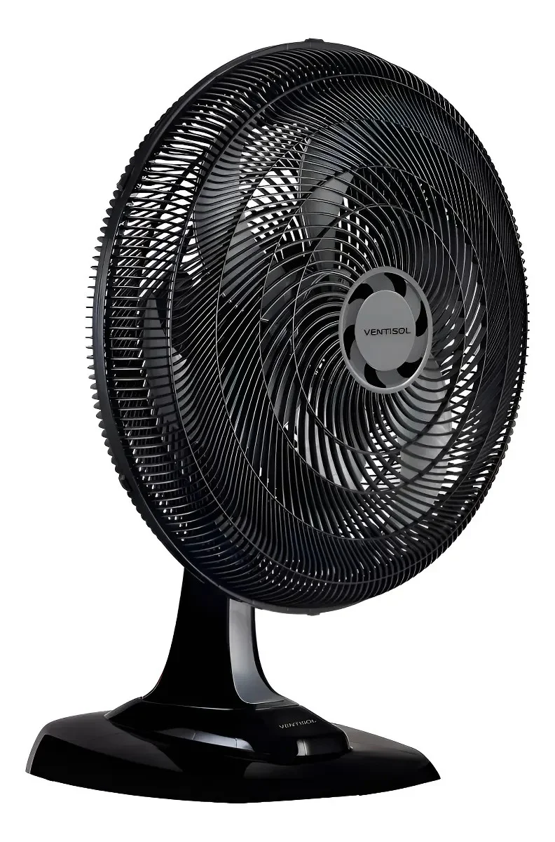 Ventilador De Mesa Ventisol Turbo 50cm Com 6 Pás Preto
