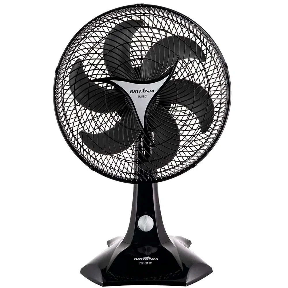 Ventilador de Mesa Britânia Protect Six 30cm 6 Pás 3 Velocidades 60W